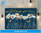 Custom Canvas Butterfly God Says You Are Butterfly Christian God Home Decor, Thanksgiving, Hot Christmas Gifts 2021