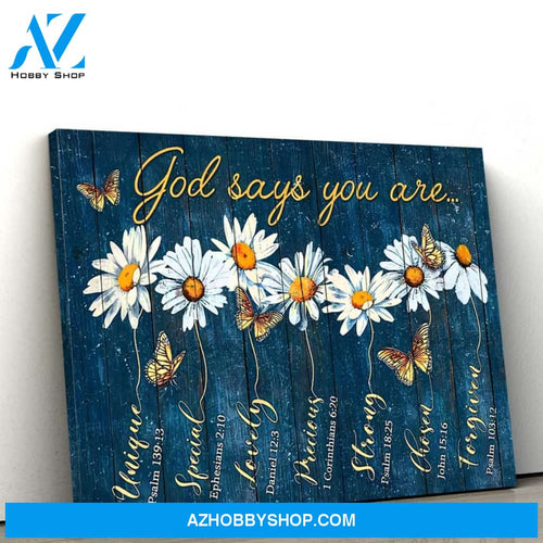 Custom Canvas Butterfly God Says You Are Butterfly Christian God Home Decor, Thanksgiving, Hot Christmas Gifts 2021