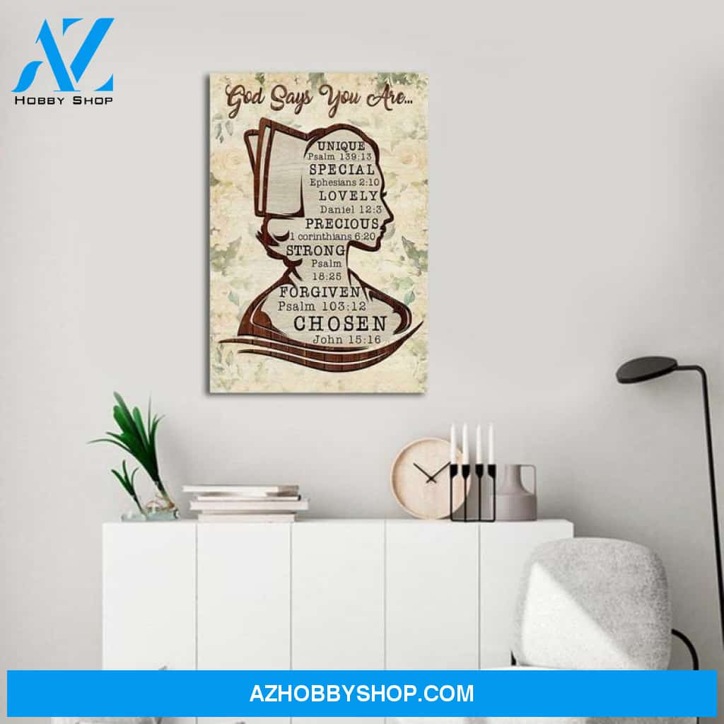 Custom Canvas CNA God Says You Are Vertical Poster, CNA Graduation Gift, Nurse Graduation Art, Nurse Poster, Nurse Decor