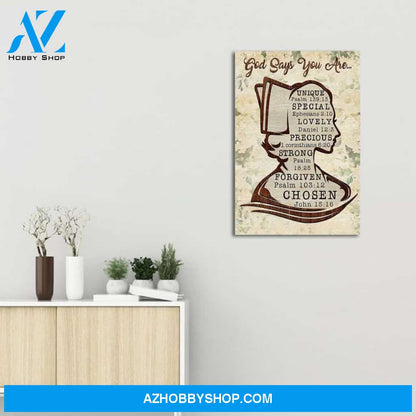 Custom Canvas CNA God Says You Are Vertical Poster, CNA Graduation Gift, Nurse Graduation Art, Nurse Poster, Nurse Decor