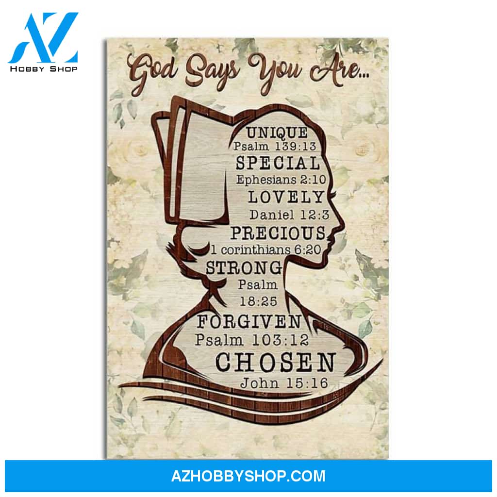 Custom Canvas CNA God Says You Are Vertical Poster, CNA Graduation Gift, Nurse Graduation Art, Nurse Poster, Nurse Decor