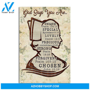 Custom Canvas CNA God Says You Are Vertical Poster, CNA Graduation Gift, Nurse Graduation Art, Nurse Poster, Nurse Decor
