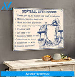 Custom Canvas Dad and Son play softball togther canvas