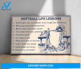Custom Canvas Dad and Son play softball togther canvas