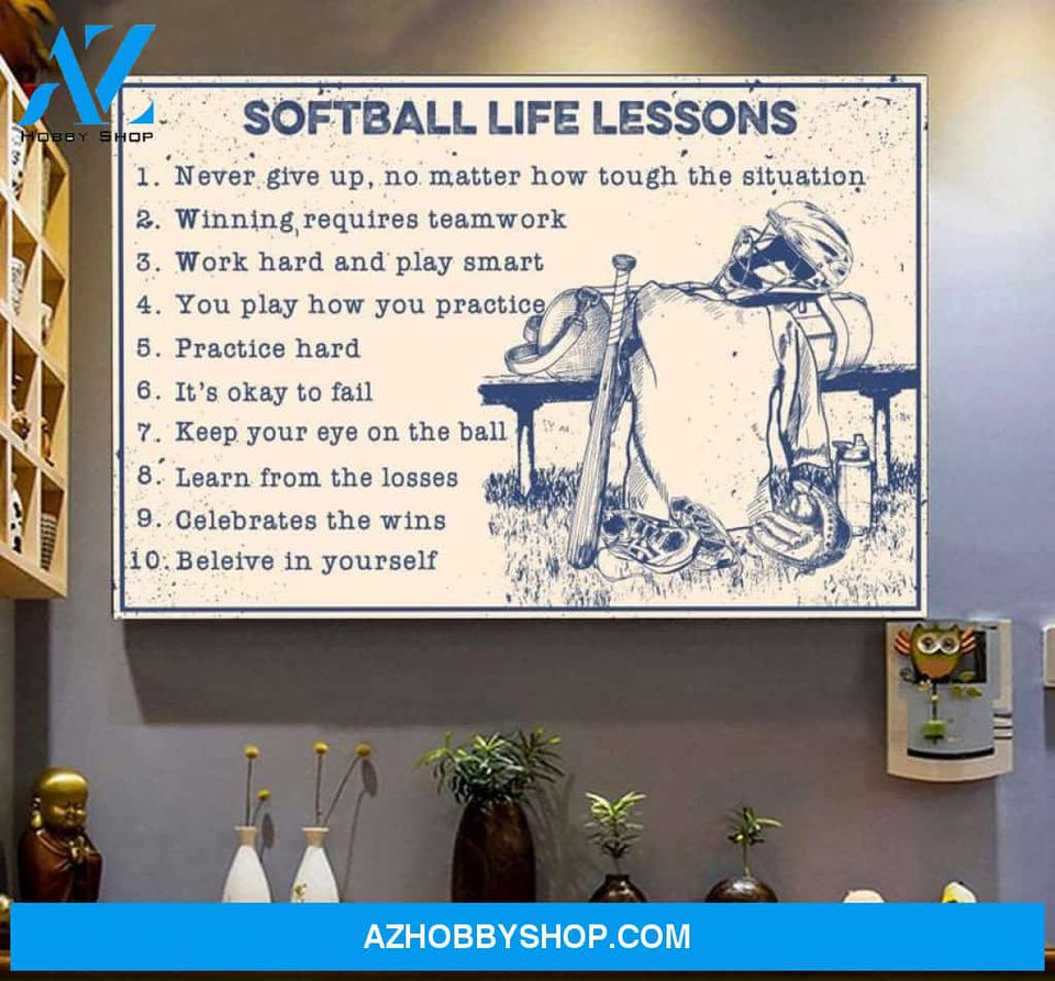 Custom Canvas Dad and Son play softball togther canvas
