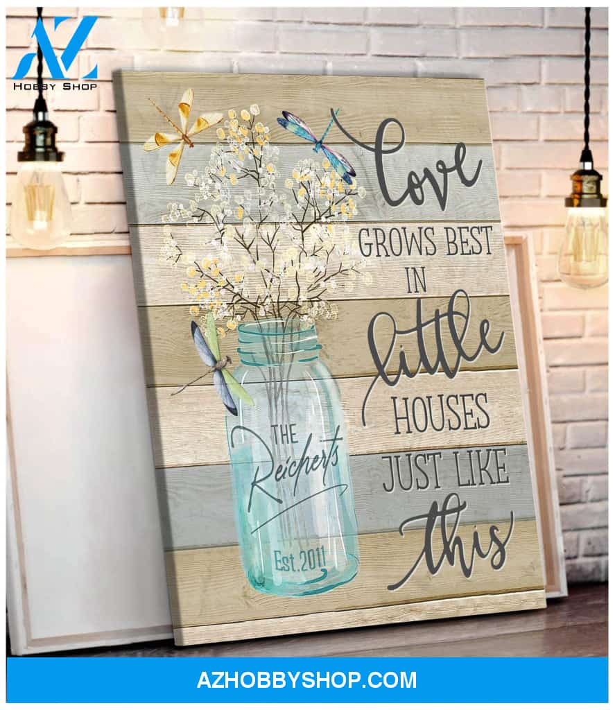 Custom Canvas - Dragonfly - Love Grows Best