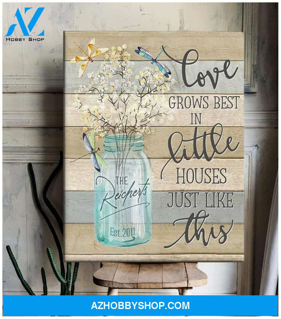Custom Canvas - Dragonfly - Love Grows Best