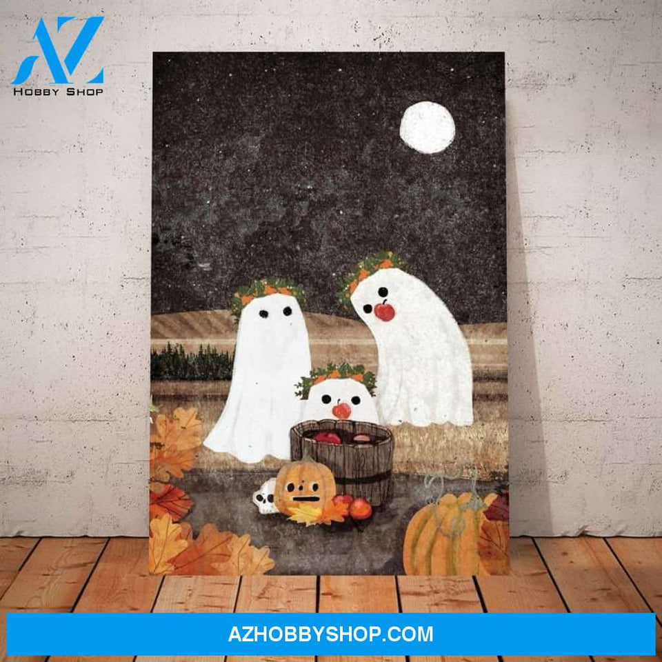 Custom Canvas Ghost In The Pumpkins Patch Poster, Cute Fall Poster, Halloween Poster, Fall Sign Pumpkin Decor, Farmhouse Halloween Autumn Wall Art