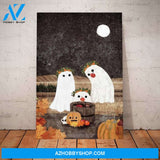 Custom Canvas Ghost In The Pumpkins Patch Poster, Cute Fall Poster, Halloween Poster, Fall Sign Pumpkin Decor, Farmhouse Halloween Autumn Wall Art