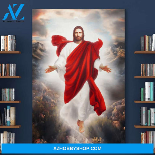 Custom Canvas GJesus Reaching Hands Canvas, Jesus Christian God Wall De´cor Thanksgiving Gift Christmas Gifts 2021