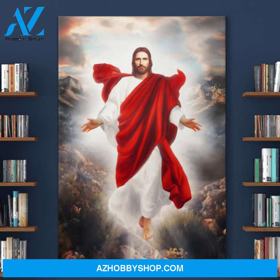 Custom Canvas GJesus Reaching Hands Canvas, Jesus Christian God Wall De´cor Thanksgiving Gift Christmas Gifts 2021
