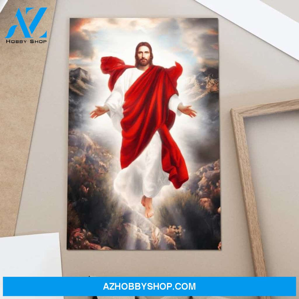 Custom Canvas GJesus Reaching Hands Canvas, Jesus Christian God Wall De´cor Thanksgiving Gift Christmas Gifts 2021