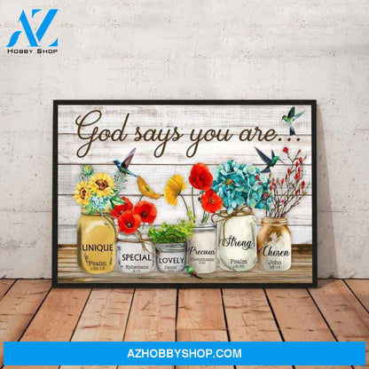 Custom Canvas God Says You Are Flowers Canvas Art