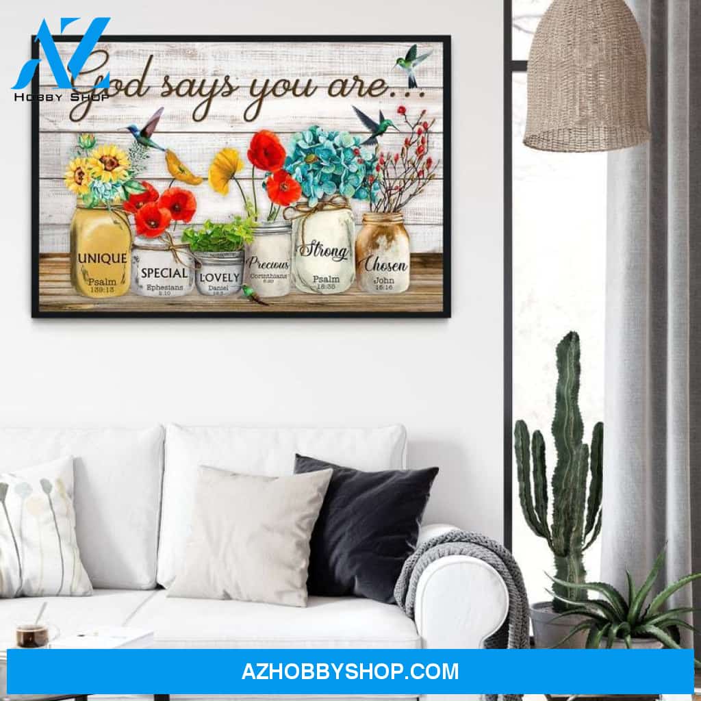 Custom Canvas God Says You Are Flowers Canvas Art