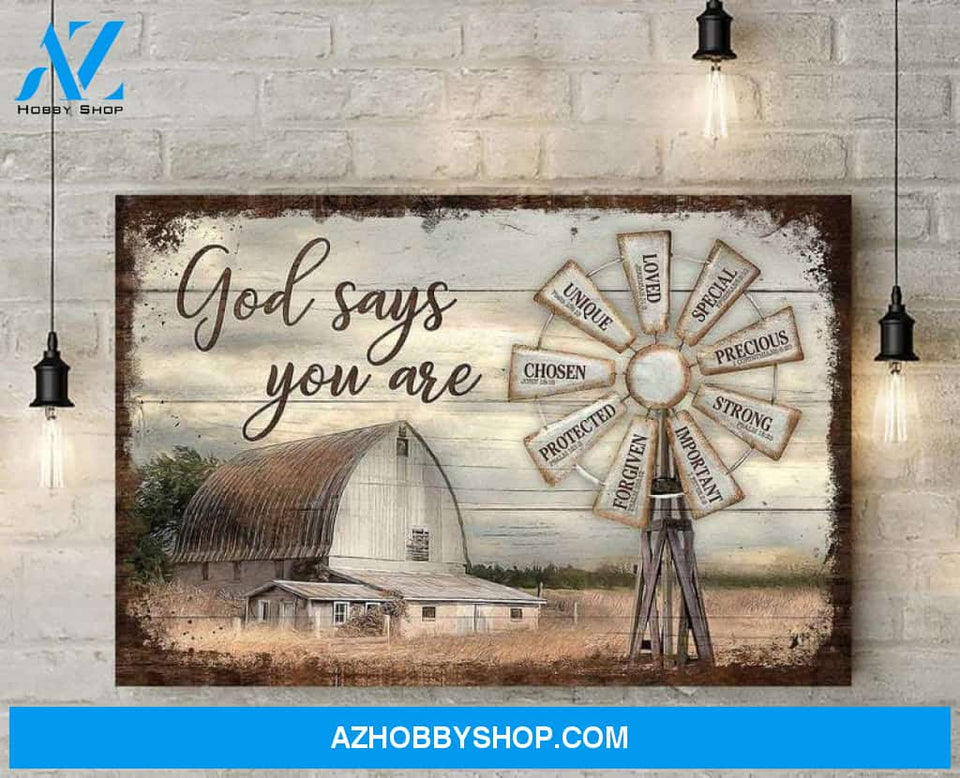 Custom Canvas God Says You Are Jesus God Canvas Wall Decor Birthday Gift, Hot Christmas Gifts 2021