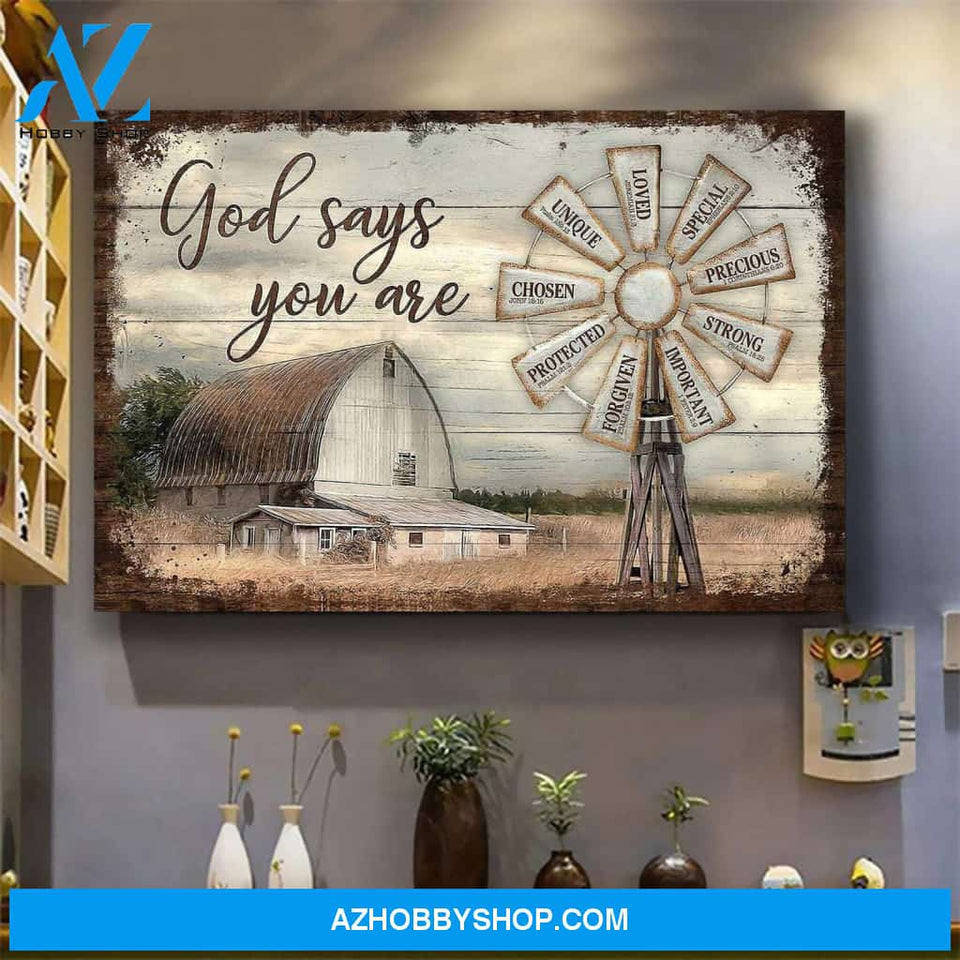 Custom Canvas God Says You Are Jesus God Canvas Wall Decor Birthday Gift, Hot Christmas Gifts 2021