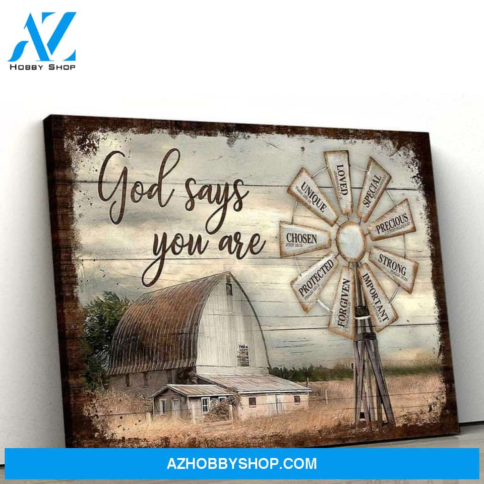 Custom Canvas God Says You Are Jesus God Canvas Wall Decor Birthday Gift, Hot Christmas Gifts 2021