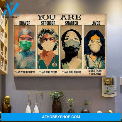 Custom Canvas Healthcare Worker strong Canvas, Special gift for nurse