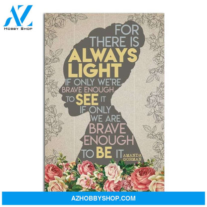 Custom Canvas Hill We Climb Vertical Poster, Amanda Gorman, Motivational Wall Art