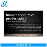 Custom Canvas HR Definition Horizontal , HR Office Decor, Coworker Gift, Funny