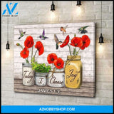 Custom Canvas Hummingbird Wall Art Today I Choose Joy James