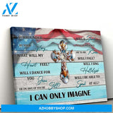Custom Canvas I Can Only Imagine Canvas, American Flag Canvas