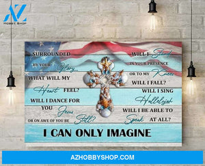 Custom Canvas I Can Only Imagine Canvas, American Flag Canvas
