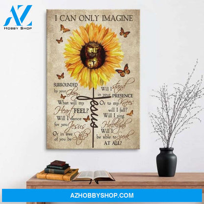 Custom Canvas I Can Only Imagine - Lyrics Sunflower - Jesus Landscape Canvas Print 3