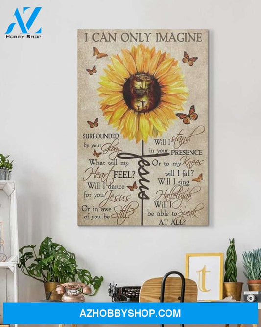 Custom Canvas I Can Only Imagine - Lyrics Sunflower - Jesus Landscape Canvas Print 3