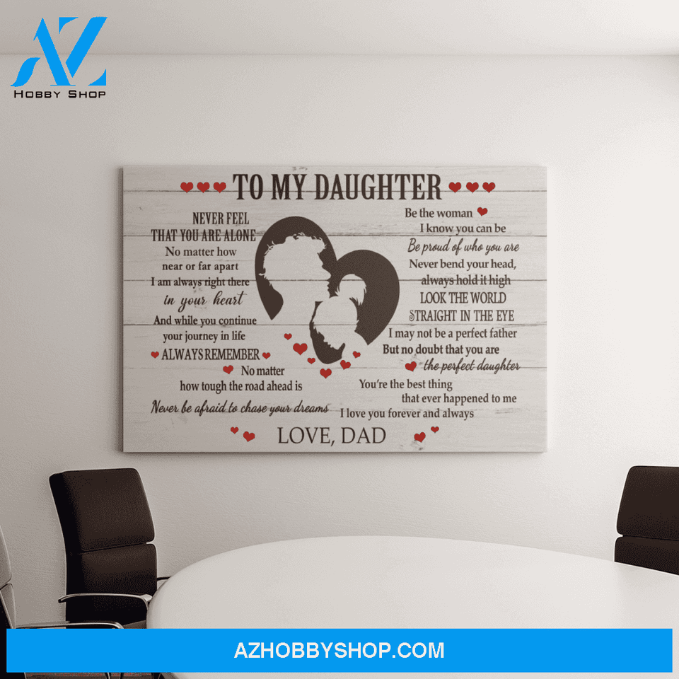 Custom Canvas I Love You Forever And Always - Gift For Daughter From Dad Hot Christmas Gifts 2021