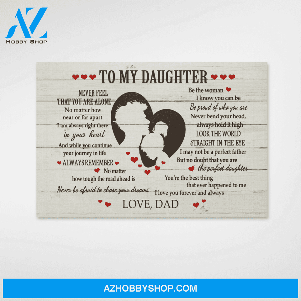 Custom Canvas I Love You Forever And Always - Gift For Daughter From Dad Hot Christmas Gifts 2021