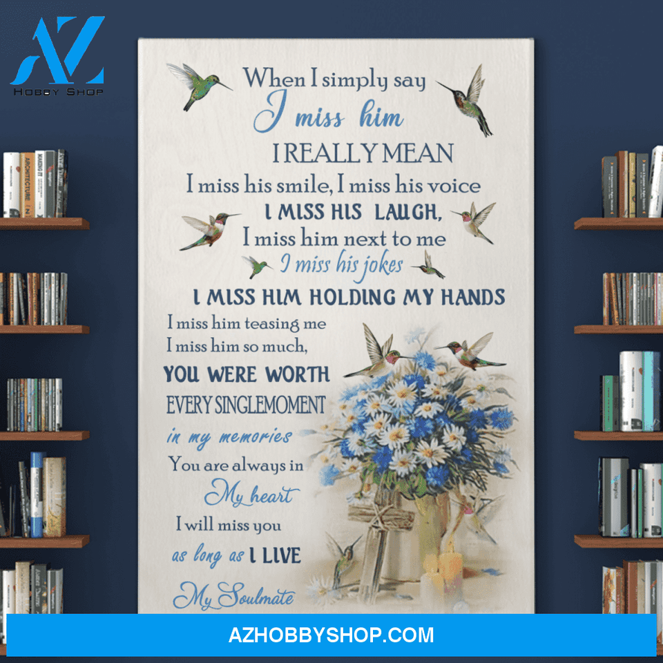 Custom Canvas I Miss His Jokes - Lovely Gift For Husband Christmas Gifts 2021