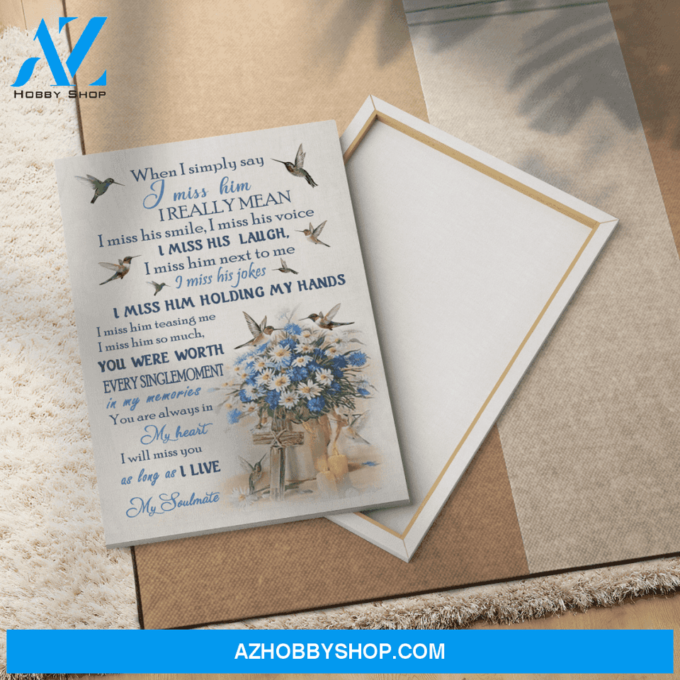 Custom Canvas I Miss His Jokes - Lovely Gift For Husband Christmas Gifts 2021