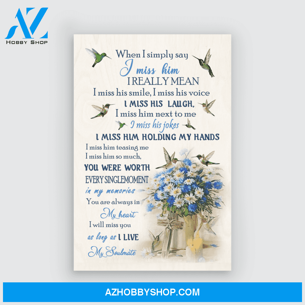 Custom Canvas I Miss His Jokes - Lovely Gift For Husband Christmas Gifts 2021