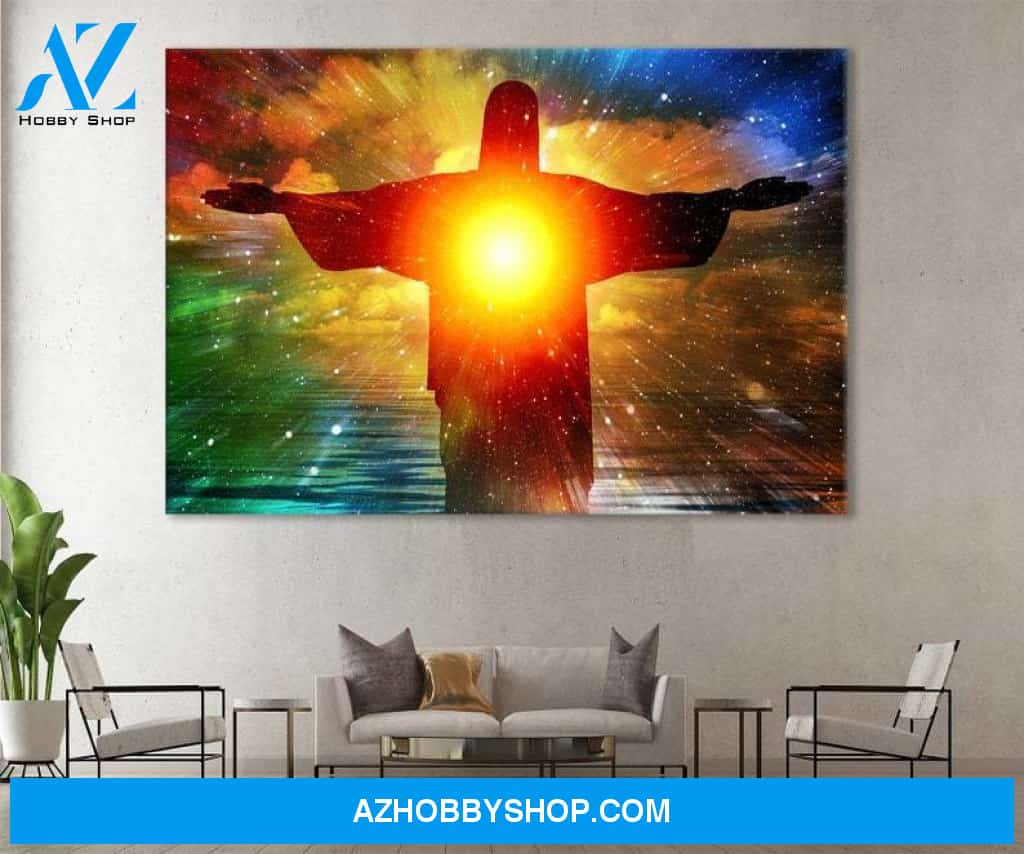 Custom Canvas Jesus Jesus Abstract Art, Christ the Redeemer Statue Canvas