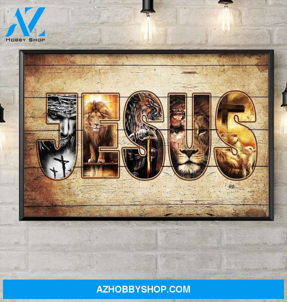Custom Canvas Jesus And Lion Canvas