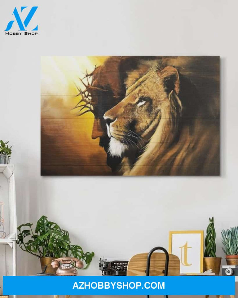 Custom Canvas Jesus And Lion Canvas