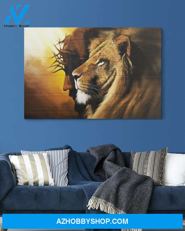 Custom Canvas Jesus And Lion Canvas