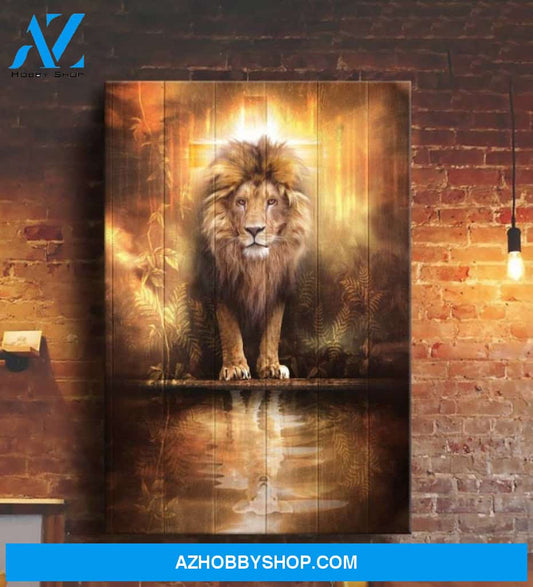 Custom Canvas Jesus and Lion canvas gift for christian