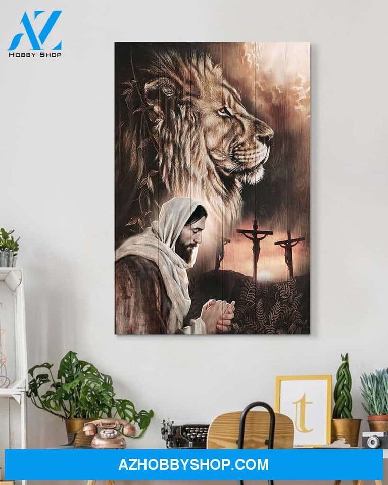 Custom Canvas Jesus And Lion God Jesus Thanksgiving Gift Christmas Gifts 2021