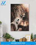 Custom Canvas Jesus And Lion God Jesus Thanksgiving Gift Christmas Gifts 2021