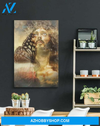 Custom Canvas Jesus & Butterfly Vertical Poster, Canvas