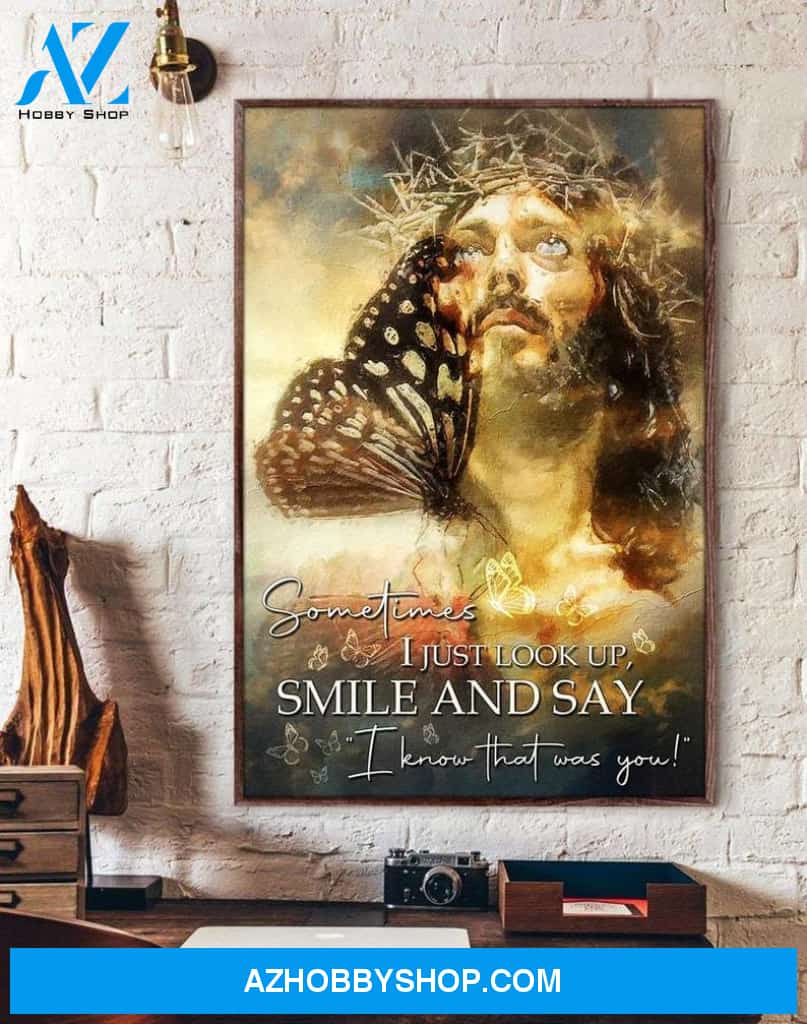 Custom Canvas Jesus & Butterfly Vertical Poster, Canvas