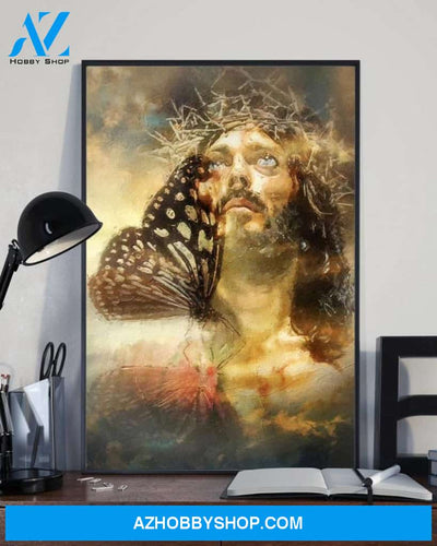 Custom Canvas Jesus & Butterfly Vertical Poster, Canvas