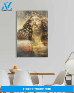 Custom Canvas Jesus & Butterfly Vertical Poster, Canvas