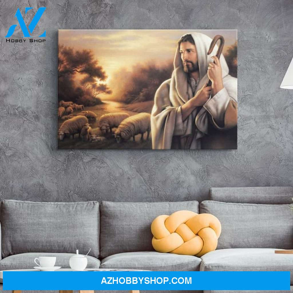 Custom Canvas Jesus Christ The Good Shepherd Painting