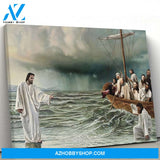 Custom Canvas Jesus Christ Walking On Water Canvas