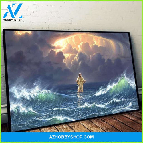 Custom Canvas Jesus Dove, In The Storm Jesus Walked