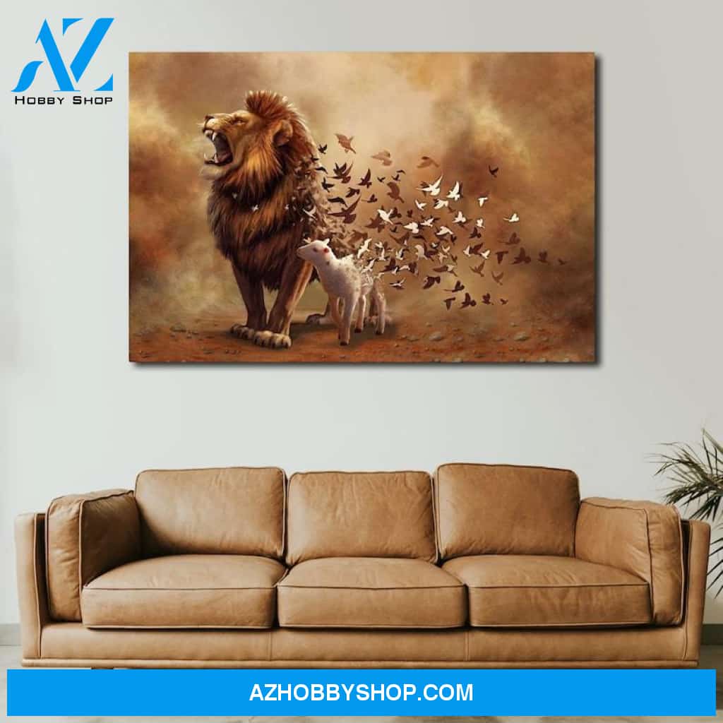 Custom Canvas Jesus Dove, Lion And Lamb The Perfect Combination Lion And Lamb The Perfect Combination