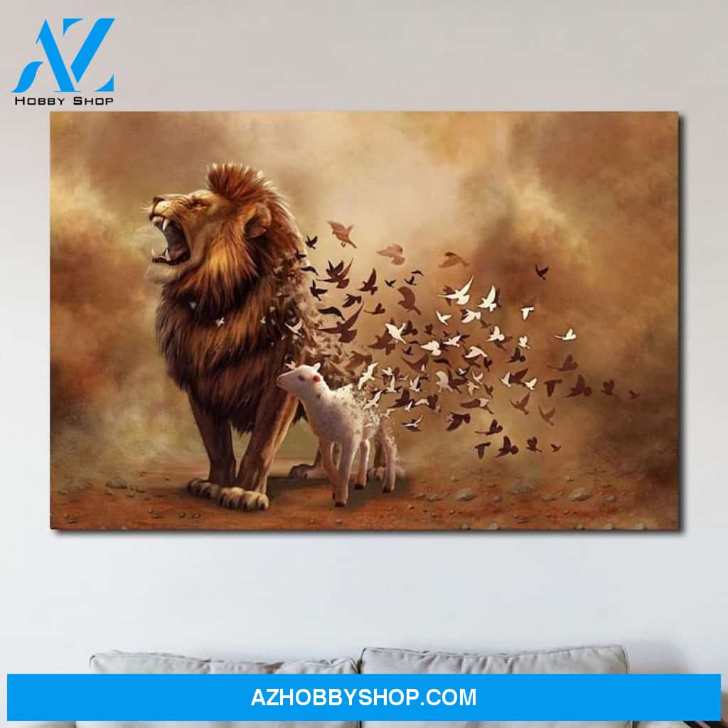 Custom Canvas Jesus Dove, Lion And Lamb The Perfect Combination Lion And Lamb The Perfect Combination